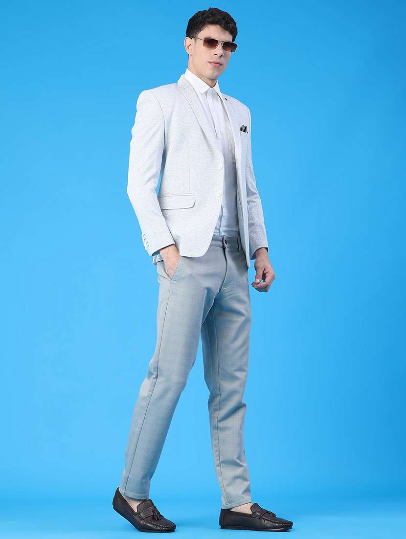 men self design lapel collar single breasted blazer - 22226740 -  Standard Image - 5