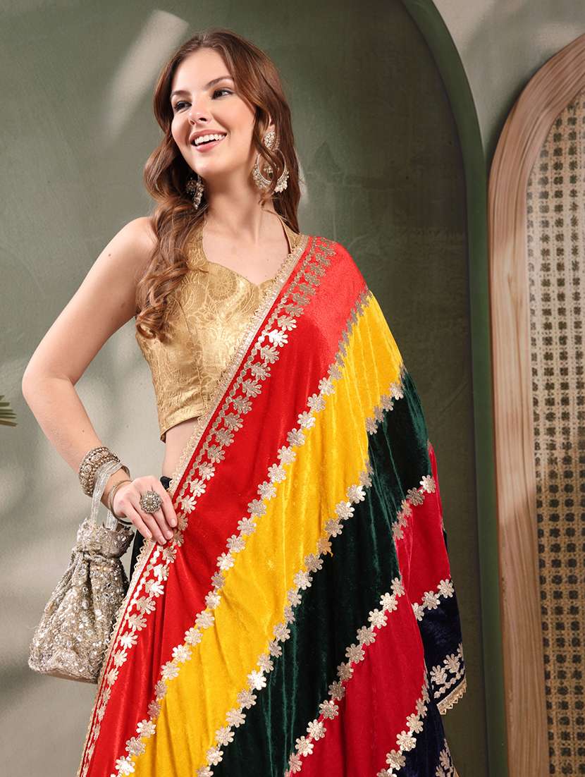 women color block gotta work dupatta - 22226819 -  Standard Image - 5