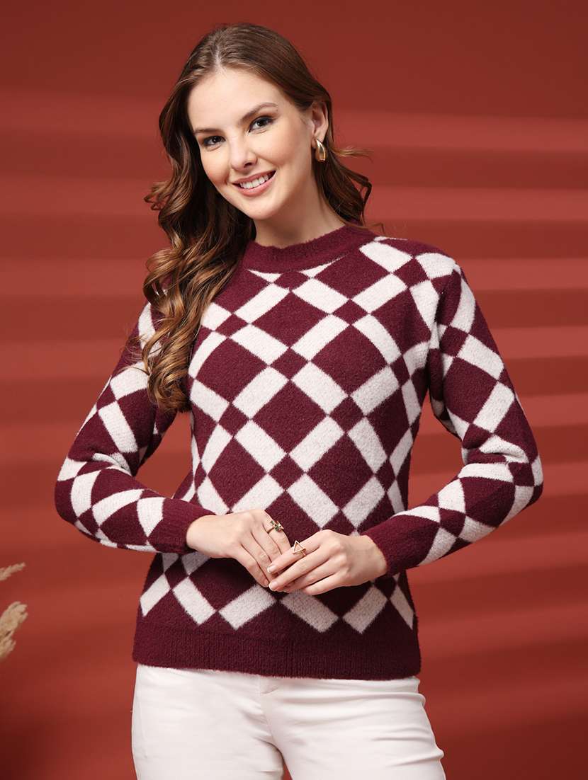 women self designed long sleeve pullover