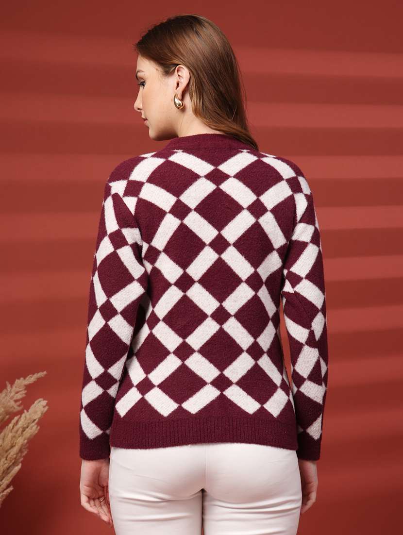 women self designed long sleeve pullover - 22226821 -  Standard Image - 3