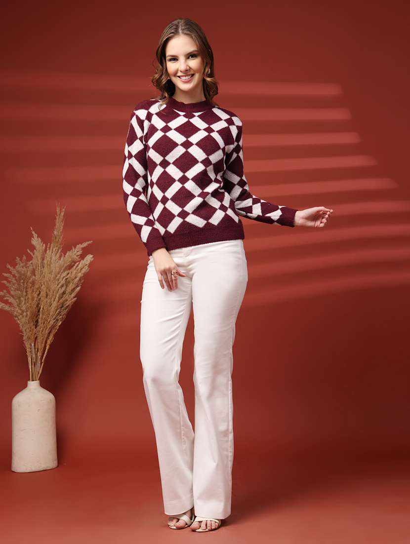 women self designed long sleeve pullover - 22226821 -  Standard Image - 5