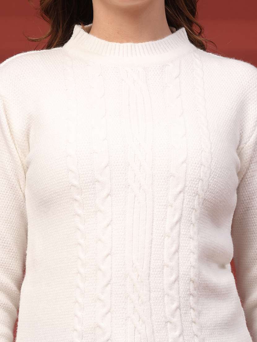 women self design long sleeve pullover - 22226823 -  Standard Image - 5