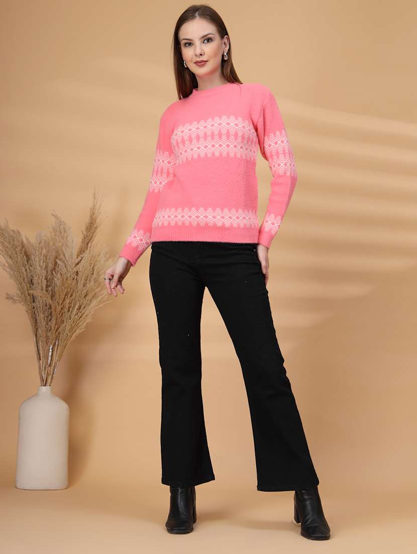 women self design long sleeve pullover - 22226831 -  Standard Image - 5