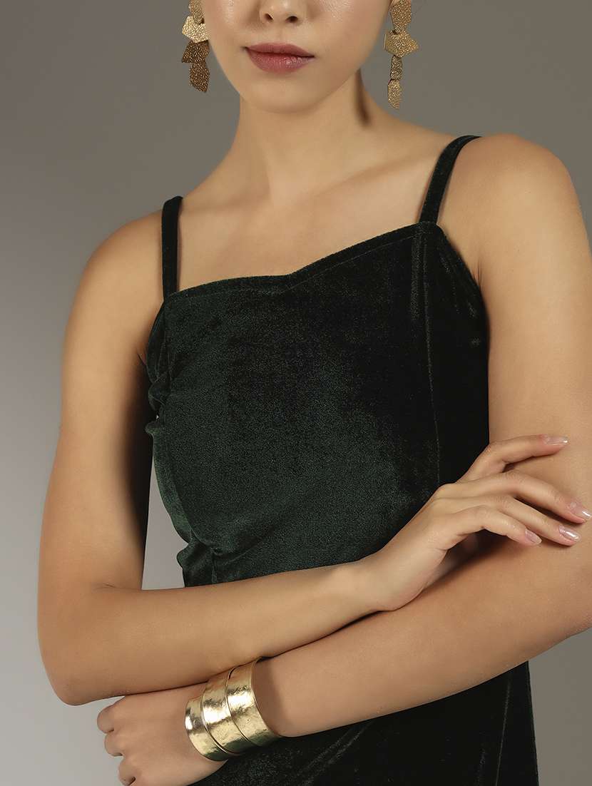 women solid shoulder strap tiered dress - 22226880 -  Standard Image - 5