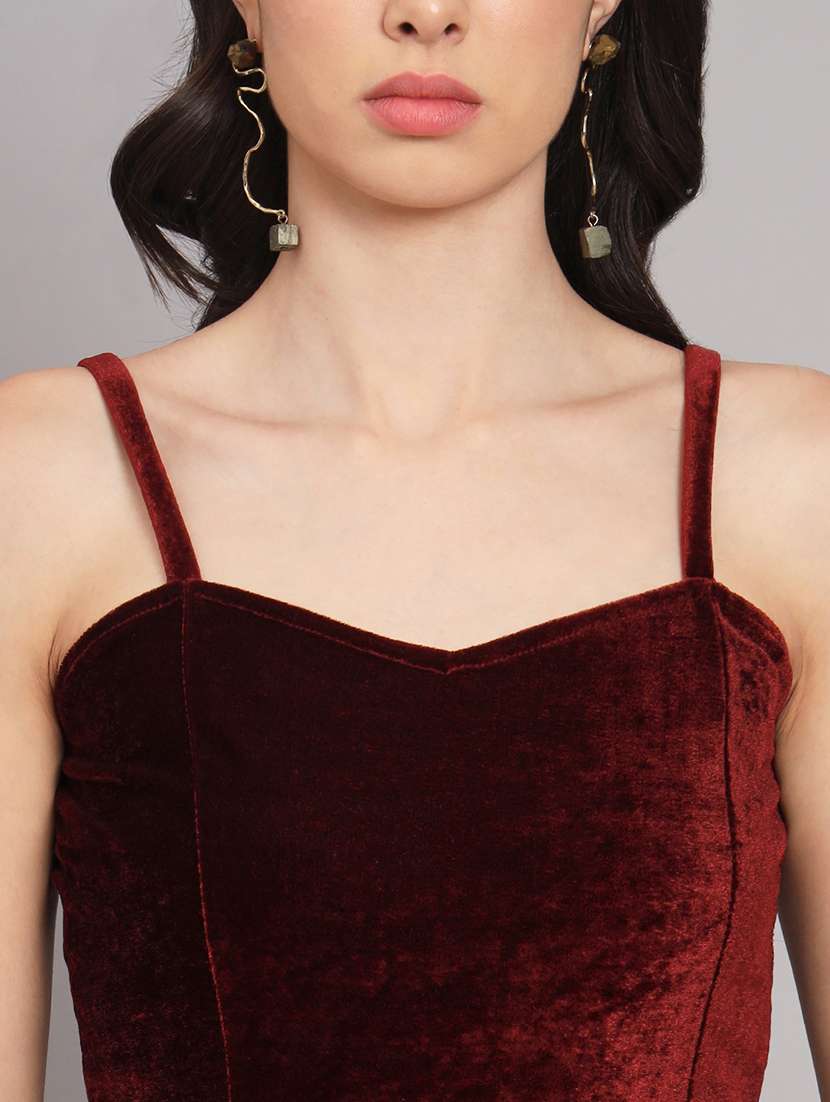 women solid shoulder strap tiered dress - 22226886 -  Standard Image - 5