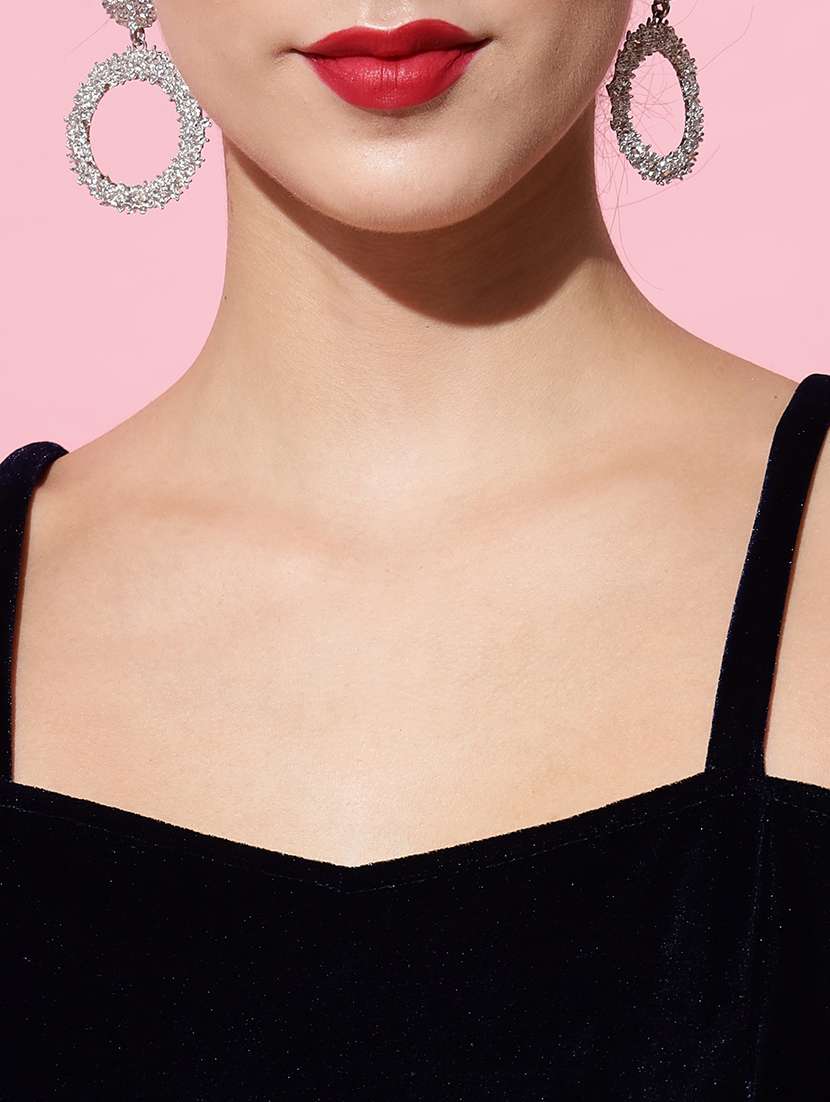 women solid shoulder strap tiered dress - 22226888 -  Standard Image - 5