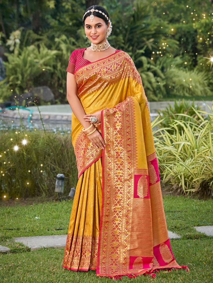 women self design kanjivaram saree with blouse - 22227043 -  Zoom Image - 0