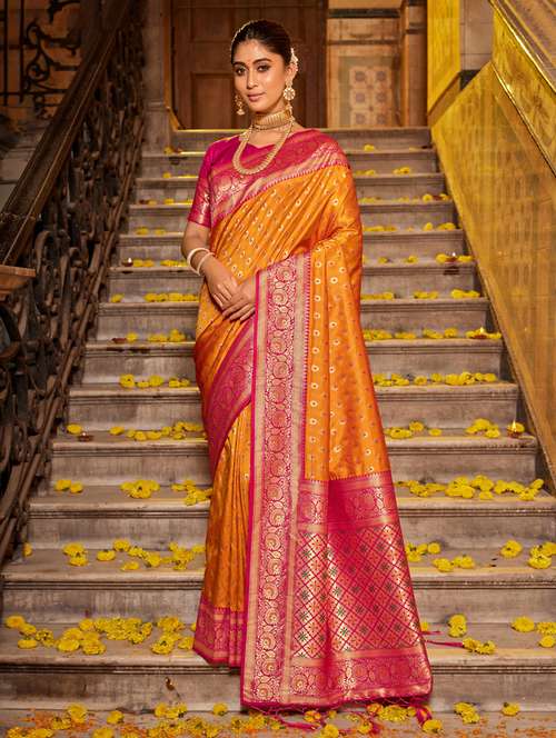 women self design kanjivaram saree with blouse - 22227067 -  Standard Image - 0