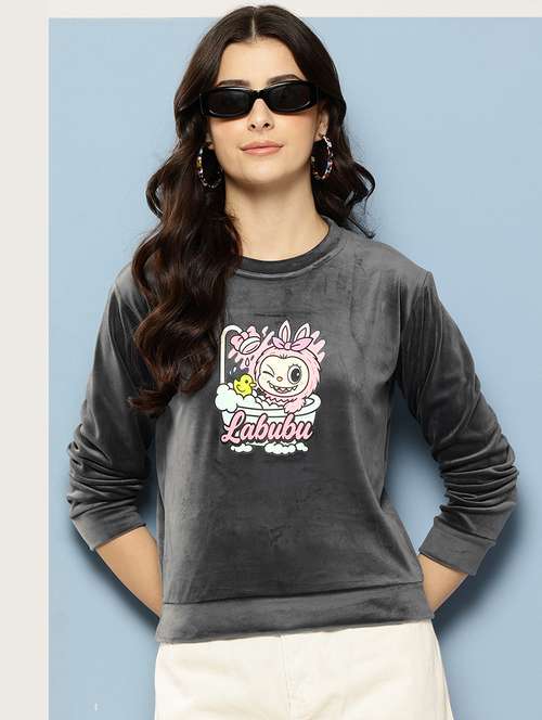 Women Printed Long Sleeve Sweatshirt