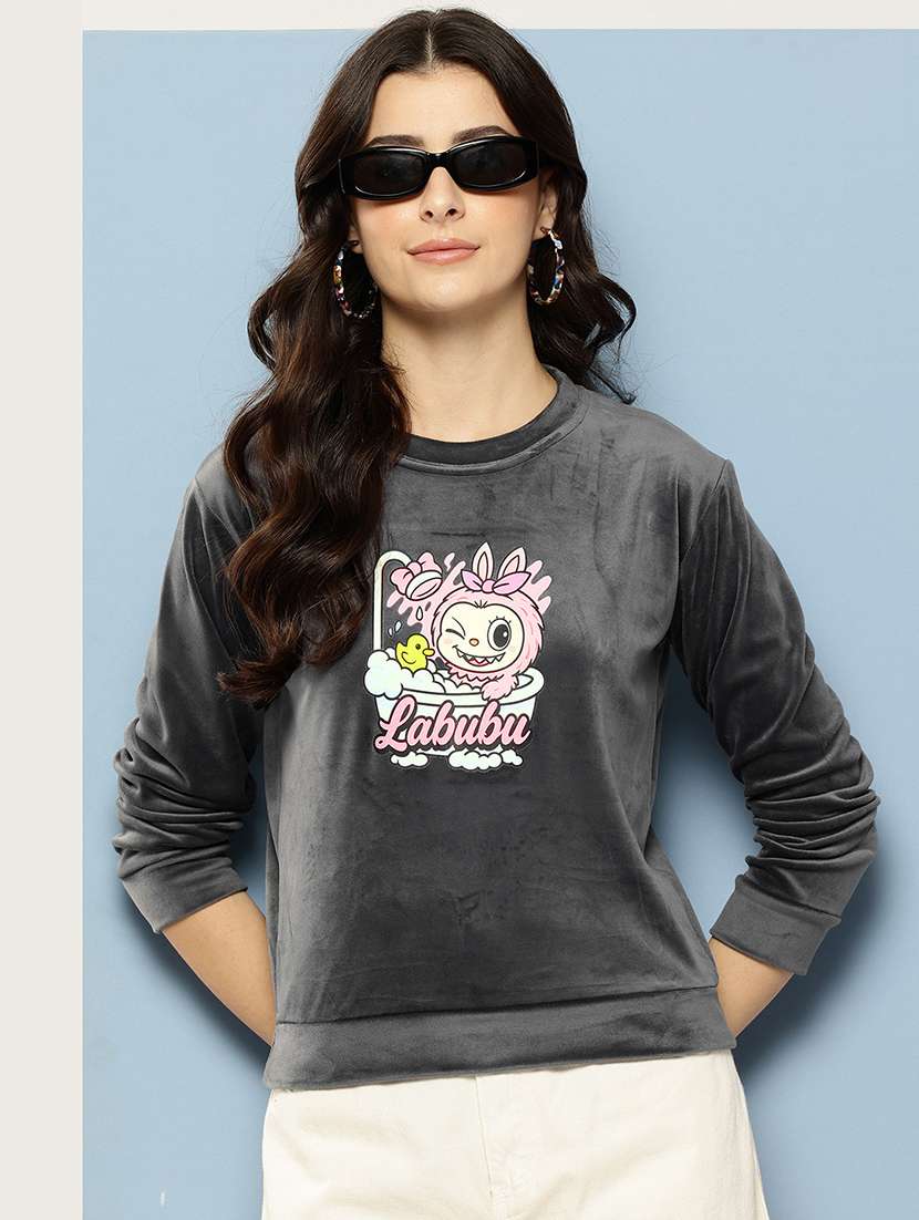 women printed long sleeve sweatshirt