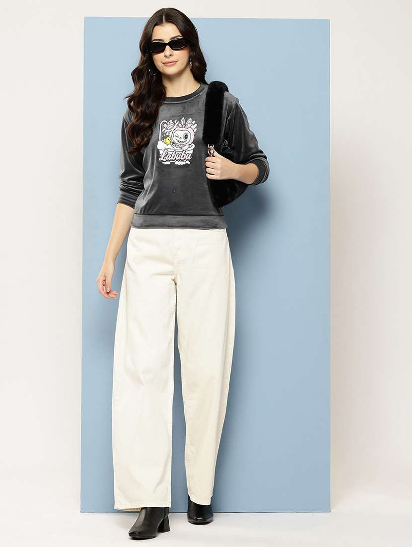 women printed long sleeve sweatshirt - 22227125 -  Standard Image - 3