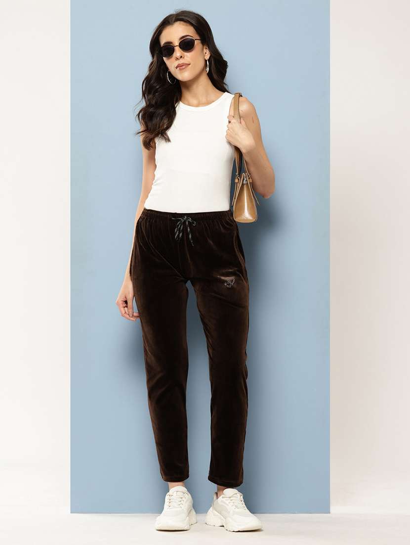 women solid mid rise loungewear pajama - 22227131 -  Standard Image - 3