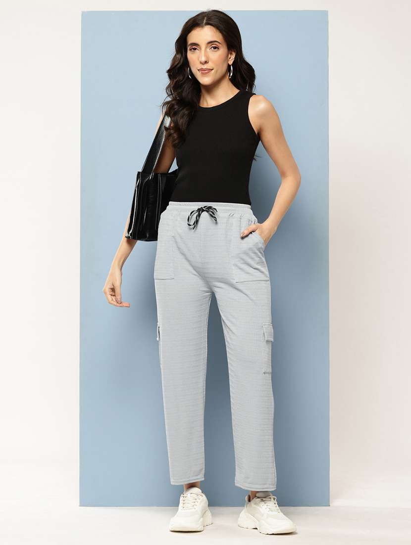 women solid mid rise cargo - 22227133 -  Standard Image - 3