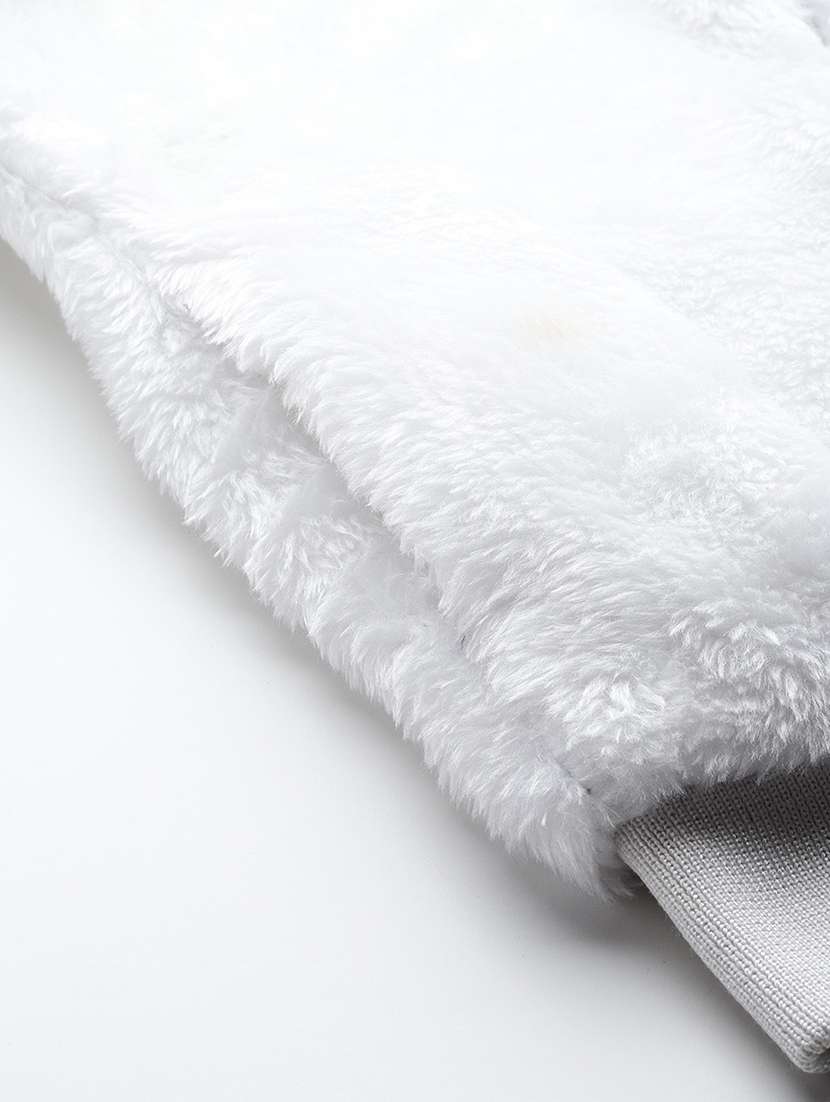 women color blocked long sleeve faux fur jacket - 22227140 -  Standard Image - 5