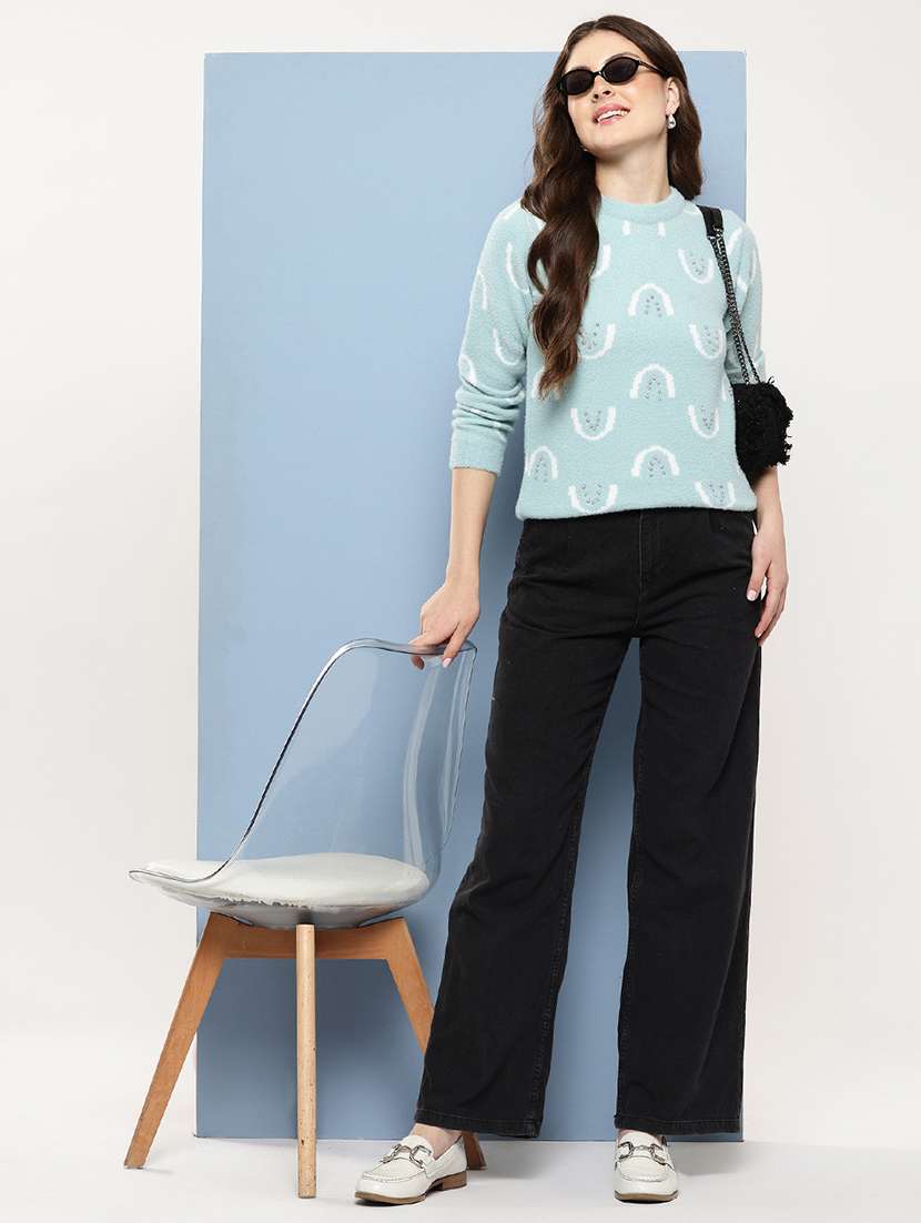 women self design long sleeve pullover - 22227150 -  Standard Image - 3