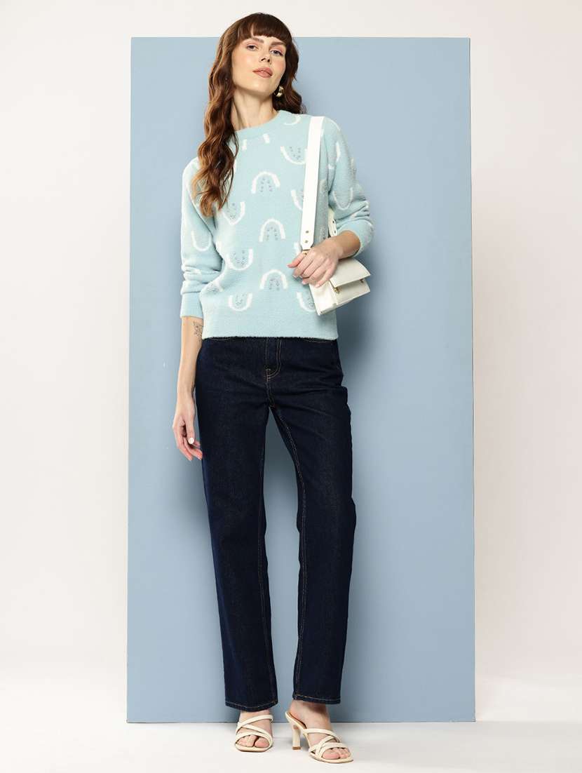 women self design long sleeve pullover - 22227153 -  Standard Image - 3