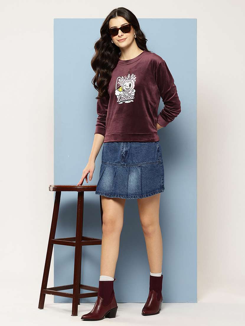 women printed long sleeve sweatshirt - 22227155 -  Standard Image - 3