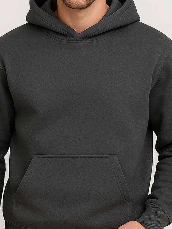 grey fleece plain sweatshirt - 22227194 -  Standard Image - 5