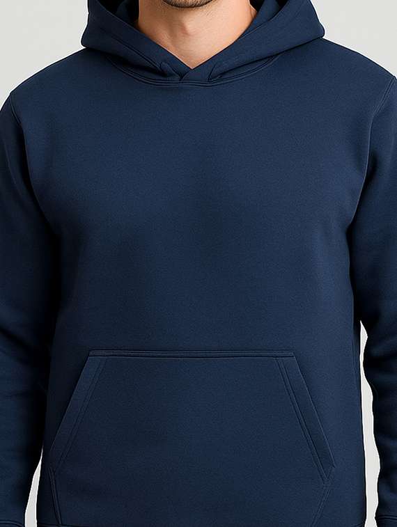 navy blue fleece plain sweatshirt - 22227197 -  Standard Image - 5