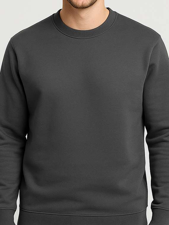 men solid long sleeve regular fit sweatshirt - 22227217 -  Standard Image - 3