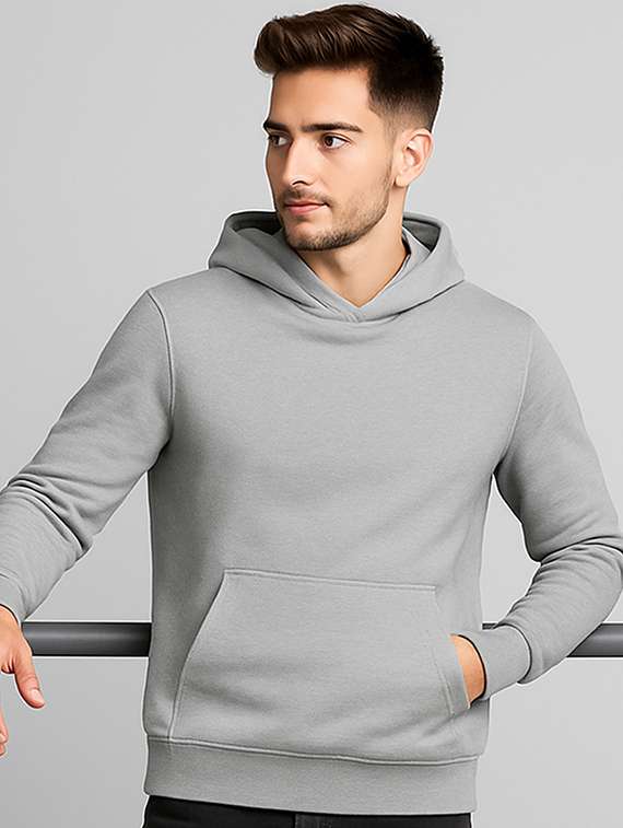 men solid long sleeve regular fit sweatshirt