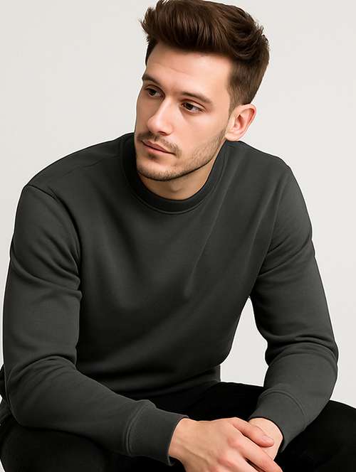 men solid long sleeve regular fit sweatshirt - 22227233 -  Standard Image - 0