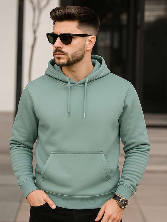 men solid long sleeve regular fit sweatshirt