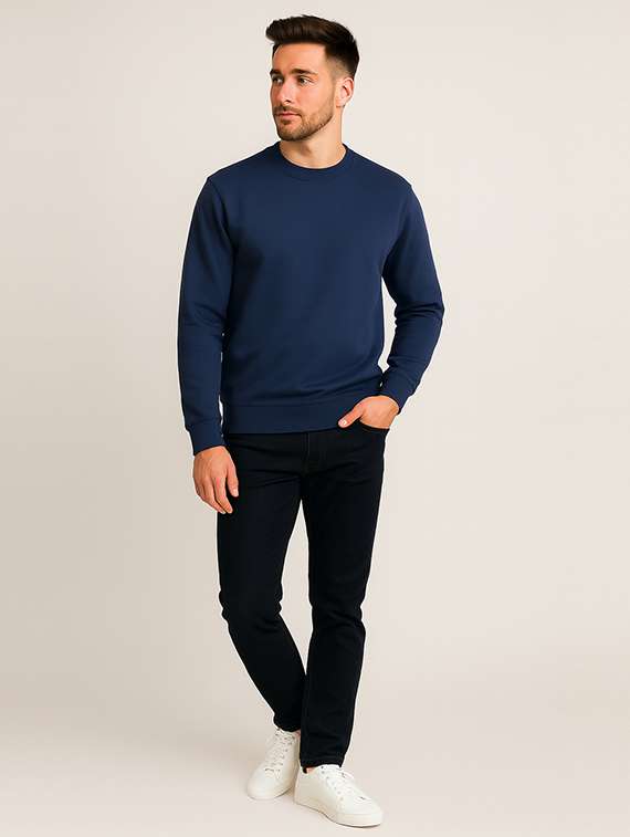 men solid long sleeve regular fit sweatshirt - 22227250 -  Standard Image - 3