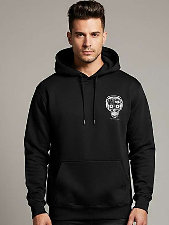 men front & back print long sleeve regular fit sweatshirt