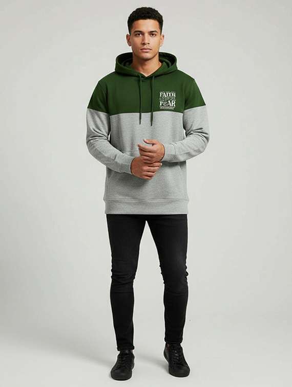 men color block long sleeve regular fit sweatshirt - 22227271 -  Standard Image - 3