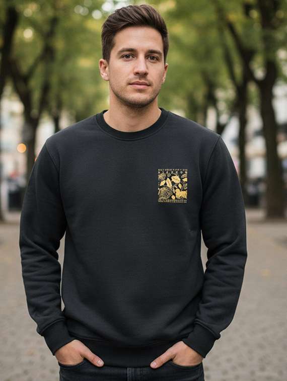 men front & back print long sleeve regular fit sweatshirt