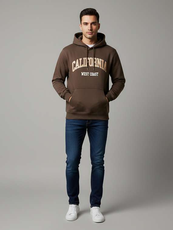 men chest print long sleeve regular fit sweatshirt - 22227287 -  Standard Image - 3