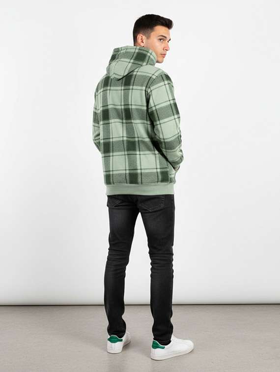 Men Checkered Long Sleeve Regualr Fit Sweatshirt - 22227290 -  Standard Image - 3