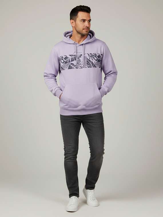 men chest print long sleeve regular fit sweatshirt - 22227292 -  Standard Image - 3