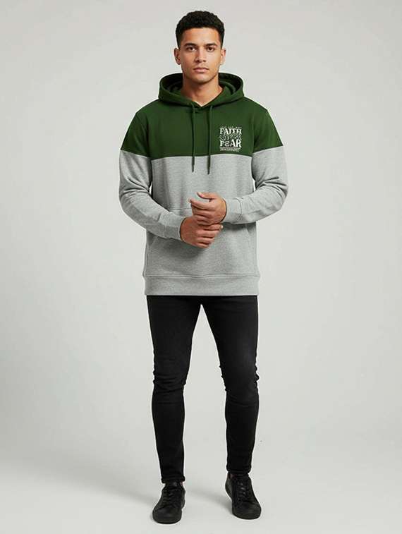 men color block long sleeve regular fit sweatshirt - 22227296 -  Standard Image - 3