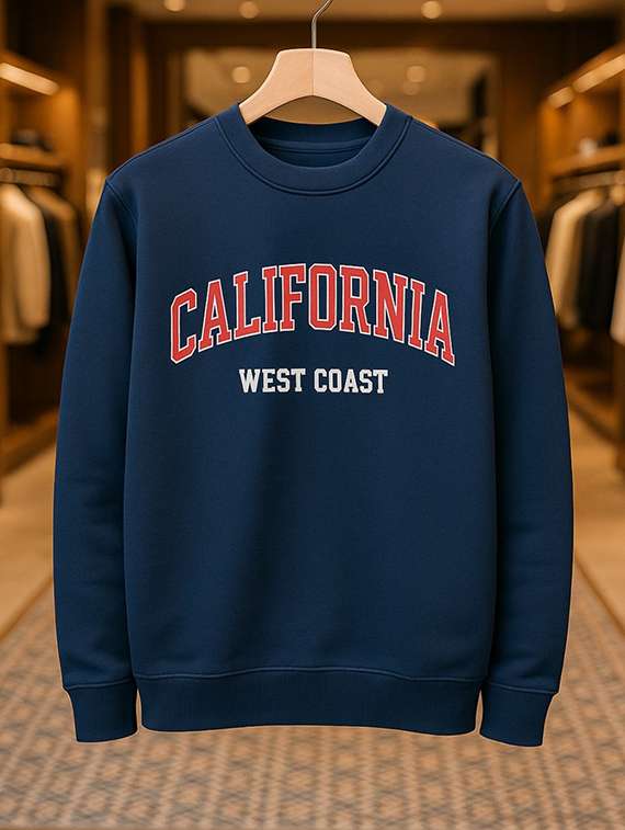 men chest print long sleeve regular fit sweatshirt - 22227313 -  Standard Image - 3