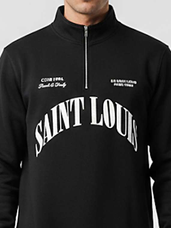 men front print long sleeve regular fit sweatshirt - 22227325 -  Standard Image - 5