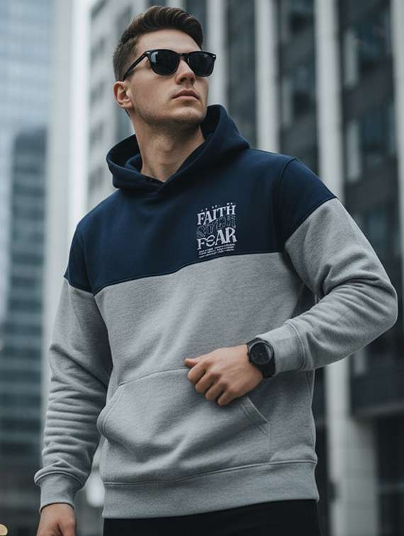 men color block long sleeve regular fit sweatshirt