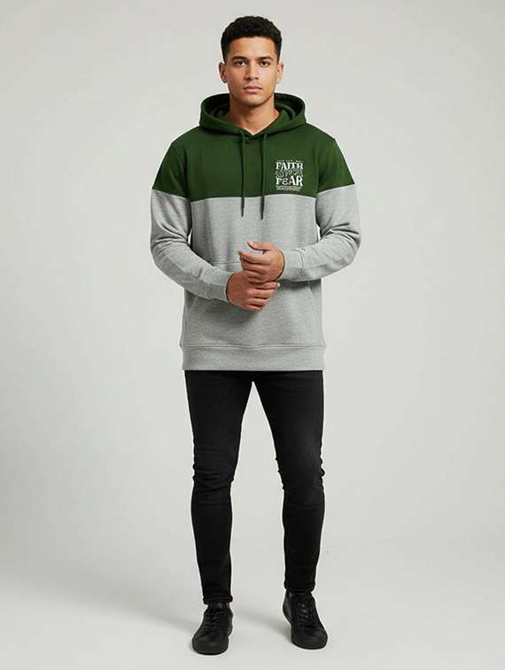 men color block long sleeve regular fit sweatshirt - 22227346 -  Standard Image - 3