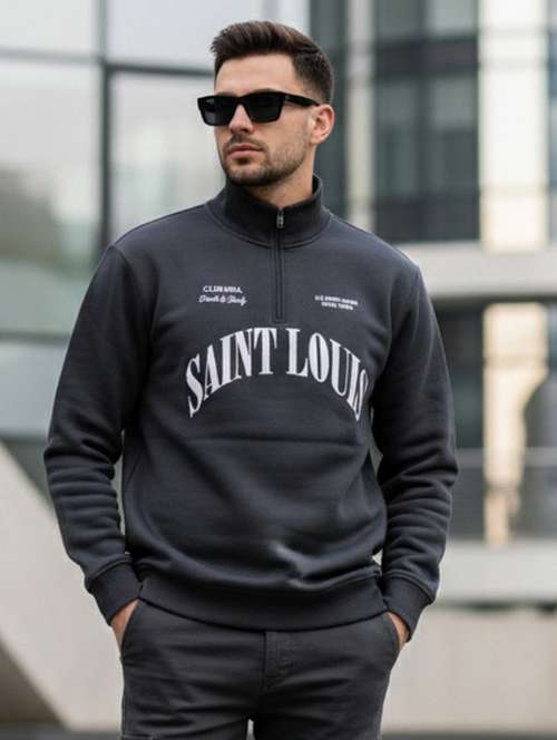 men front print long sleeve regular fit sweatshirt - 22227352 -  Standard Image - 0