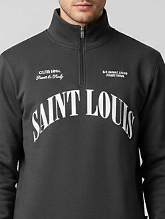 men front print long sleeve regular fit sweatshirt - 22227352 -  Standard Image - 5