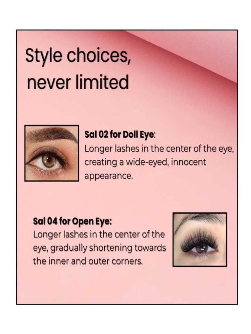 bobi self adhesive eyelashes sa47 outer edge lift bold curved look no glue reusable stick on - 22227358 -  Standard Image - 5