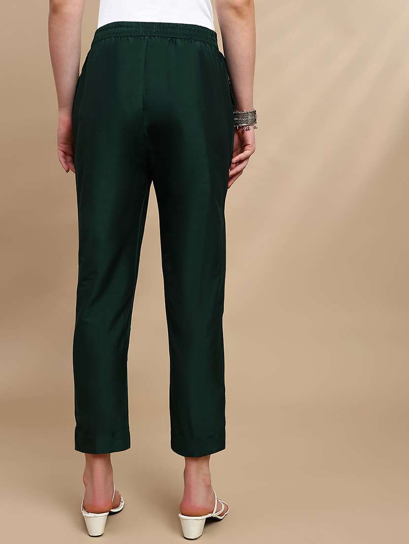 women solid mid rise tapered pant - 22227370 -  Standard Image - 3