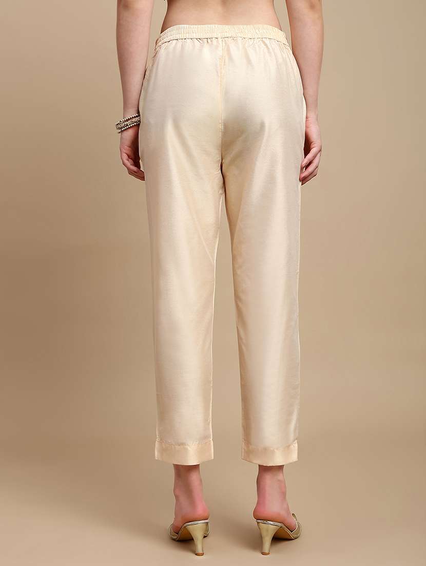 women solid mid rise tapered pant - 22227373 -  Standard Image - 3