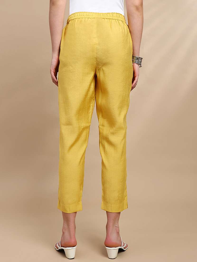 women solid mid rise tapered pant - 22227389 -  Standard Image - 3