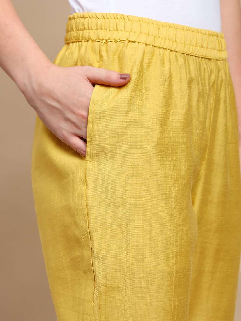 women solid mid rise tapered pant - 22227389 -  Standard Image - 5