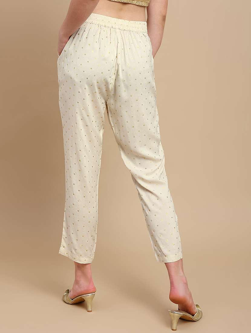 women printed mid rise tapered pant - 22227398 -  Standard Image - 3