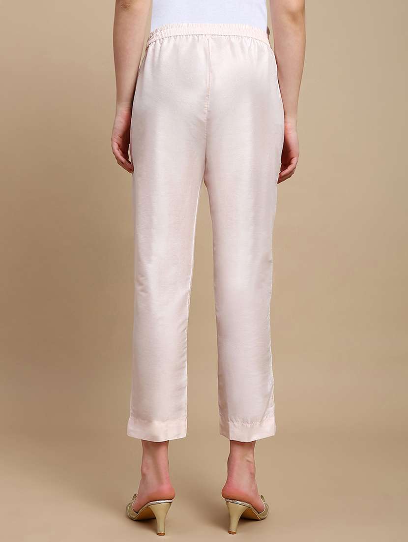 women solid mid rise tapered pant - 22227399 -  Standard Image - 3