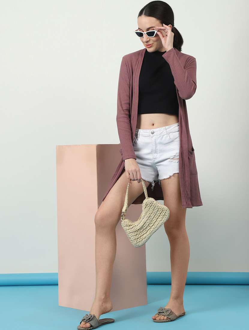 women self designed long sleeve shrug - 22227459 -  Standard Image - 3