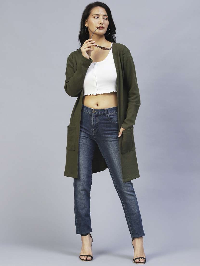 women self designed long sleeve shrug - 22227460 -  Standard Image - 3